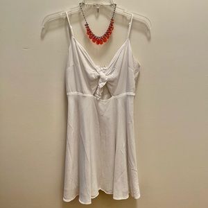 White Cutout Mini Dress